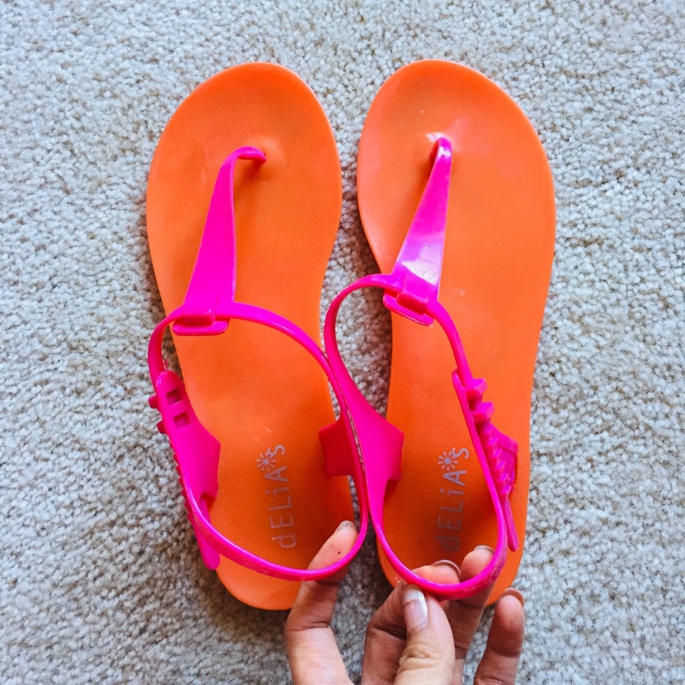 Neon/DayGlow plastic jellies sandals